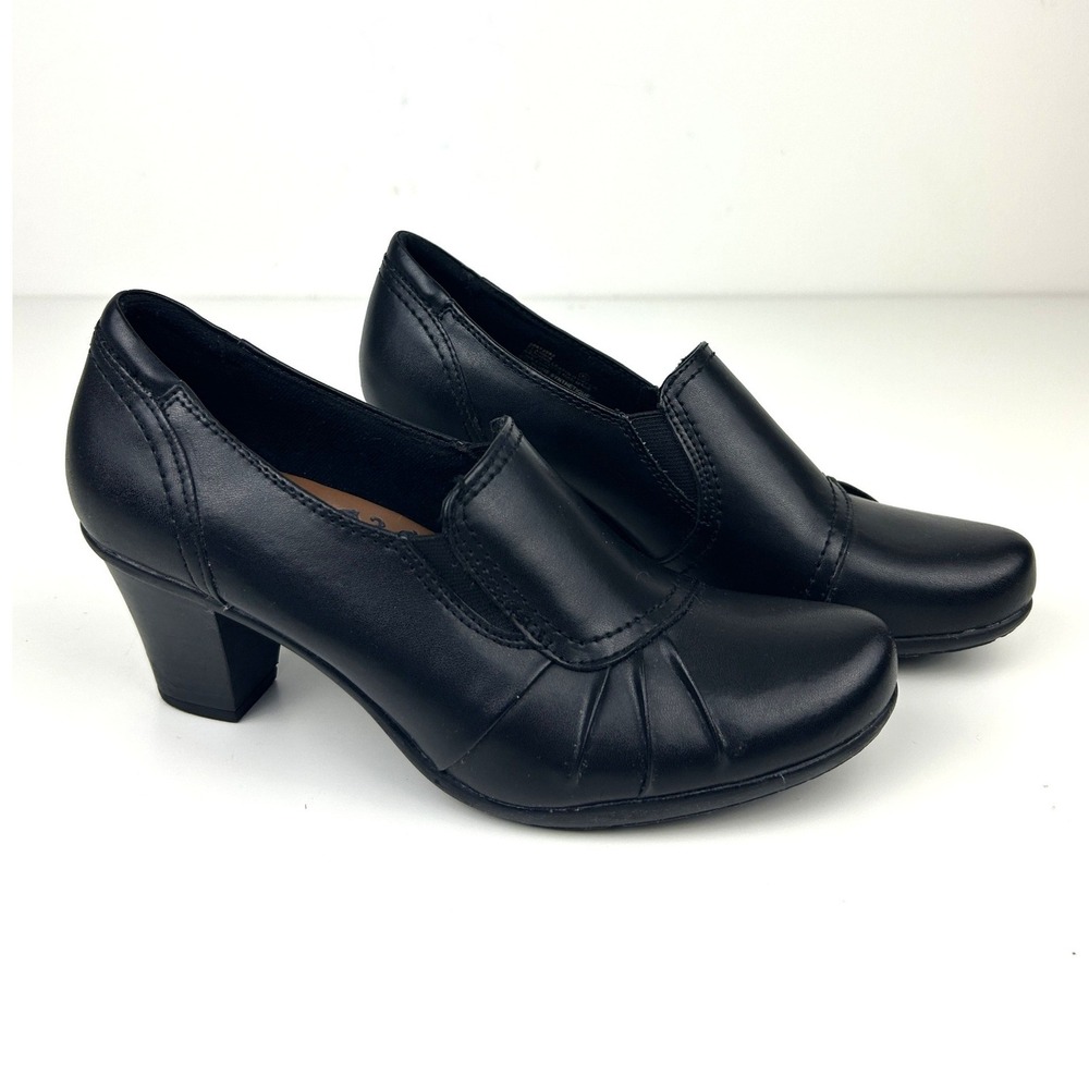 Earth Spirit Classics Claudia Leather Pumps Women 8.5 Black Comfort Heels